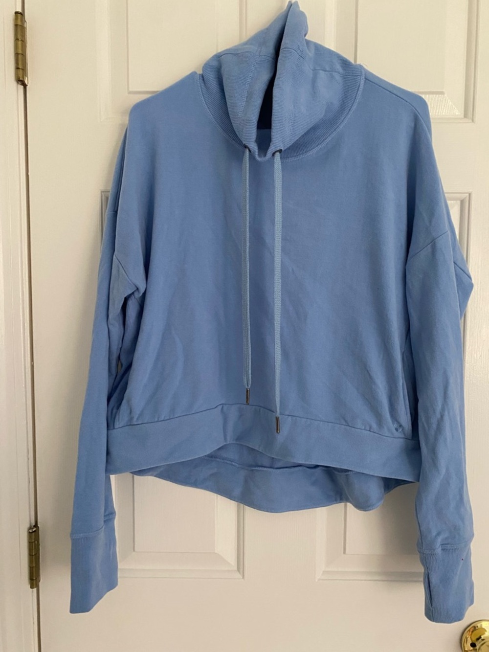 Sweaty Betty Light Blue Funnel Neck Sweatshirt
